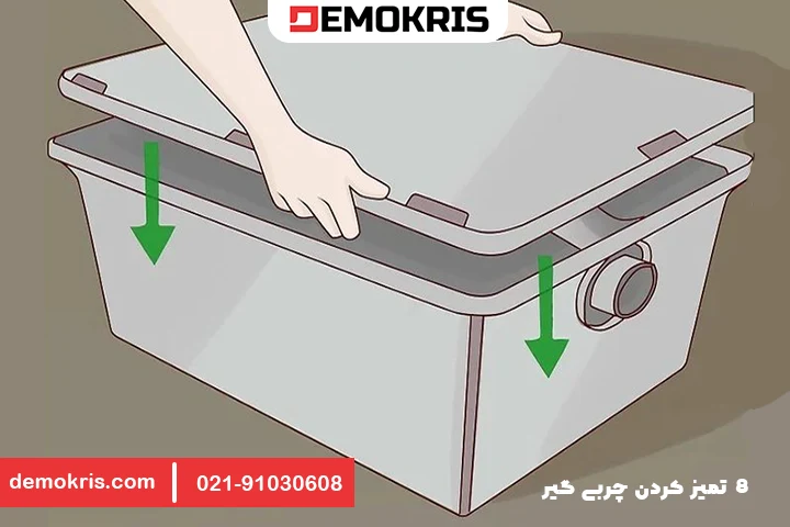 نصب مجدد بافل‌ها و درب چربی گیر