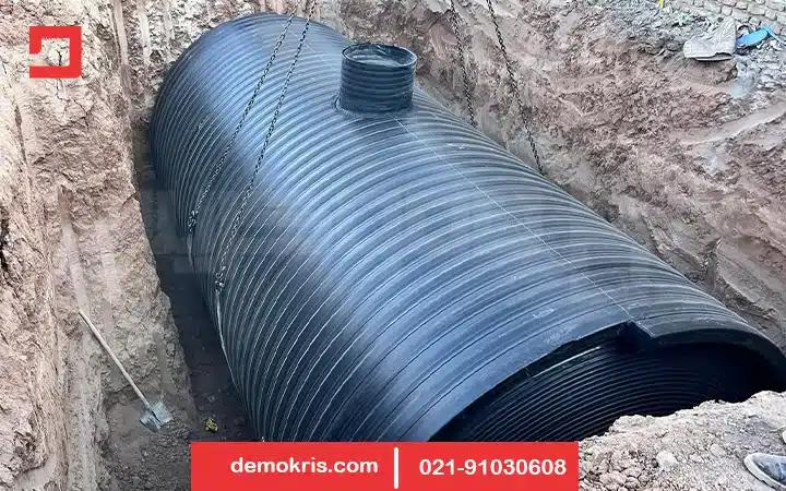 اجرای مخزن پلی اتیلن