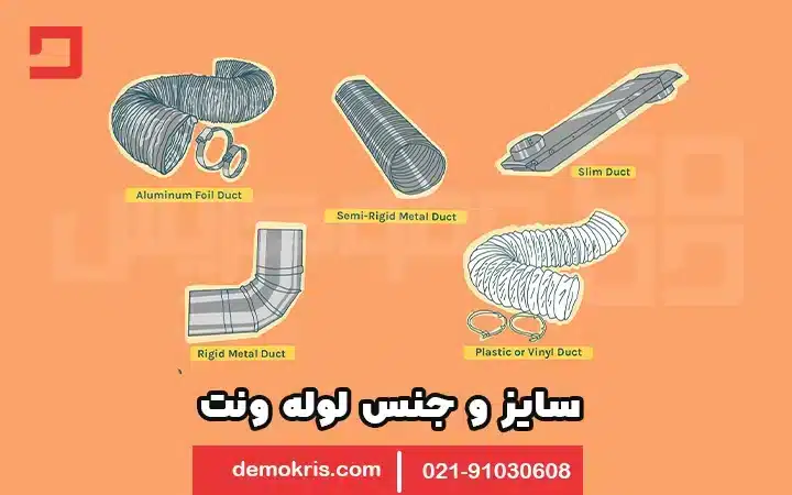 لوله ونت چیست؟ 17 سایز و جنس لوله ونت