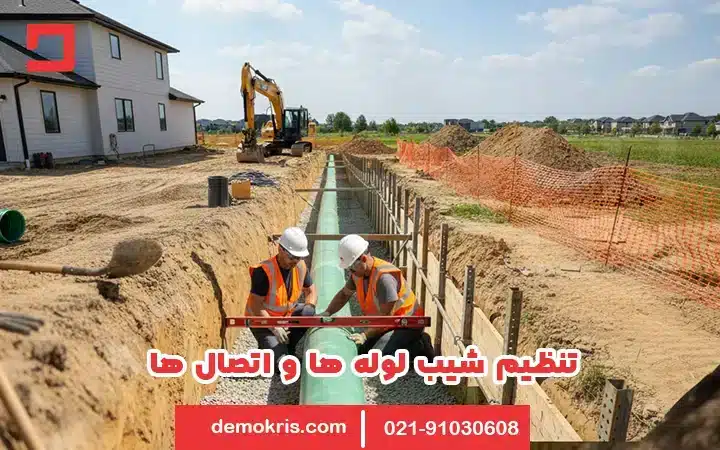 تنظیم شیب لوله ها و اتصال ها - دموکریس