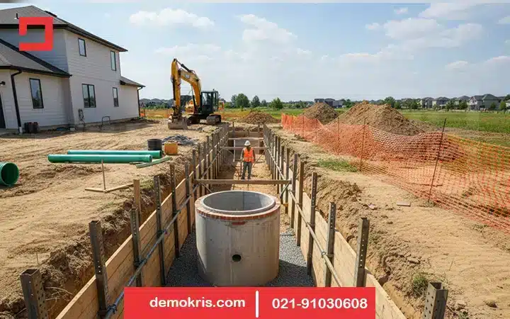 زیرسازی و بستر‌سازی لوله | نحوه نصب لوله فاضلاب به چاه
